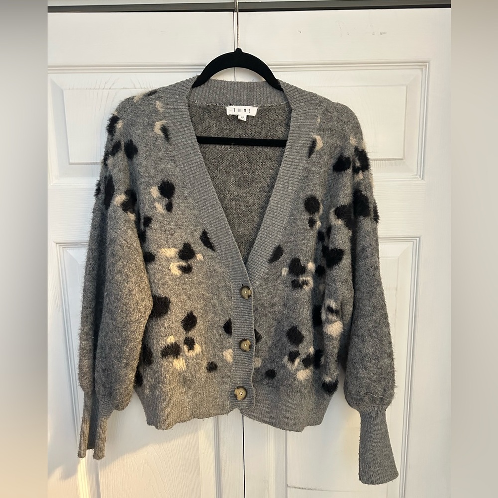 THML boutique cheetah cardigan